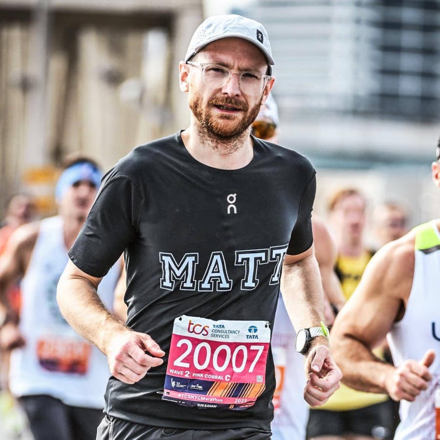 Matt Davey Running Marathon 