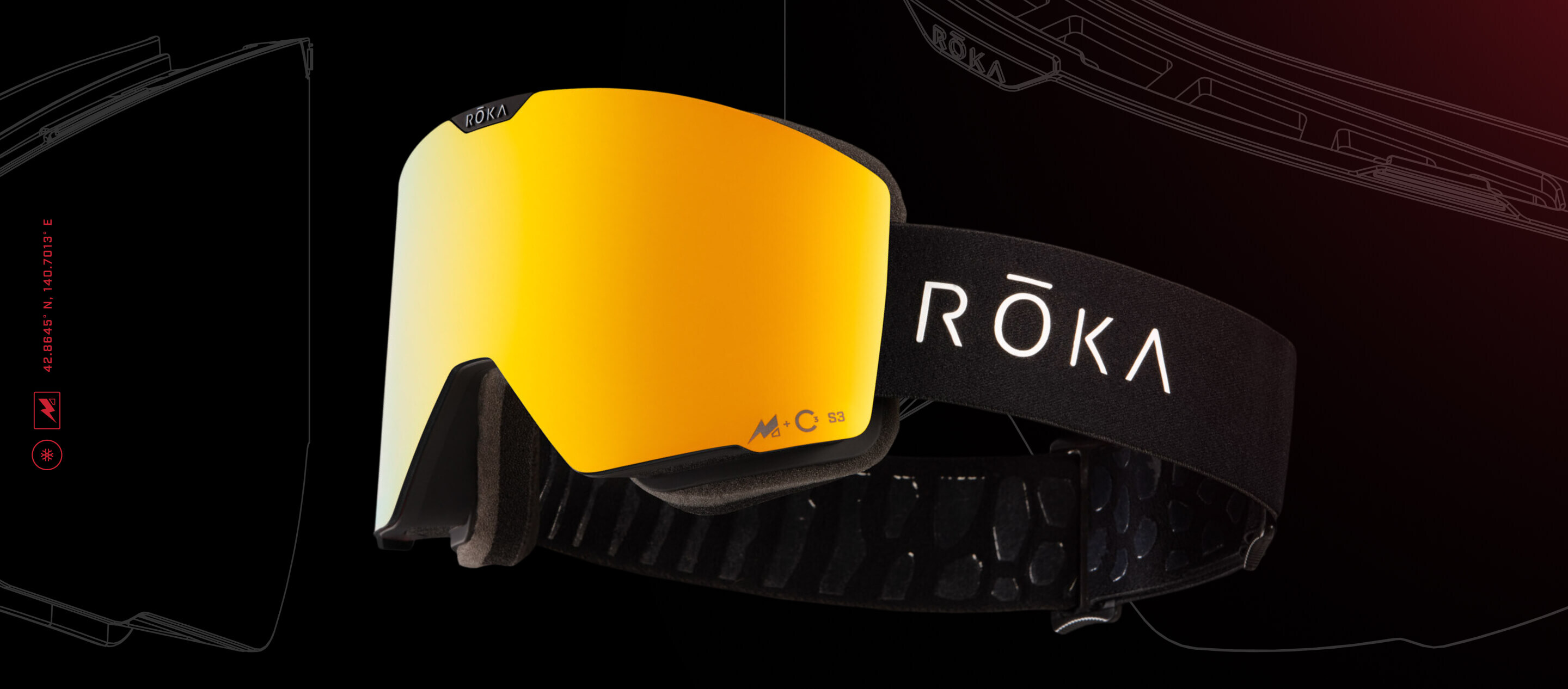 Niseko Snow Goggles | Performance-Grade Cylindrical Goggles | ROKA