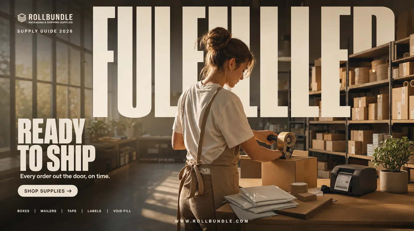 Packaging & Fulfillment SMM Editorial Poster Horizontal 16:9 Blog Hero Campaign Global Ecommerce Operations