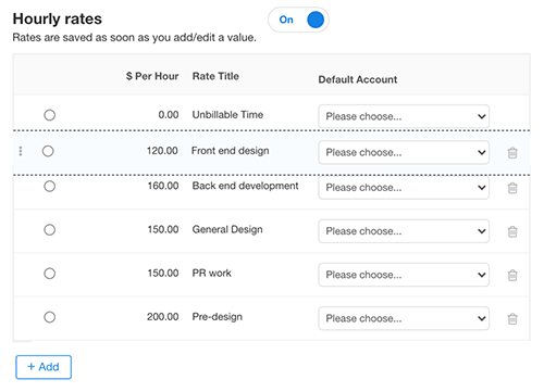 New ROLL feature Ability to Reorder rates 