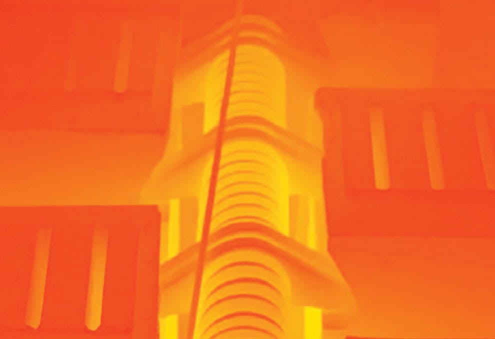 Coils heated up to red hot