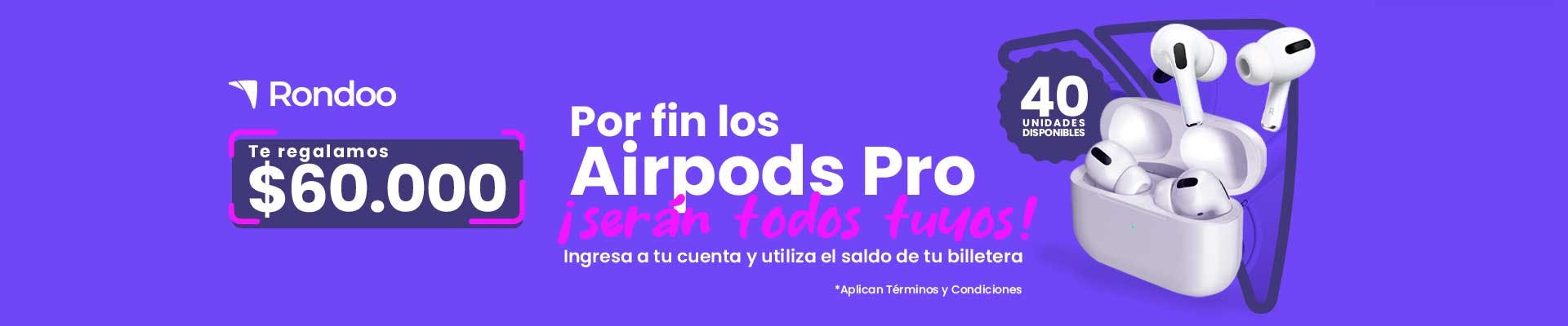 Airpods pro con hasta 60% de descuento