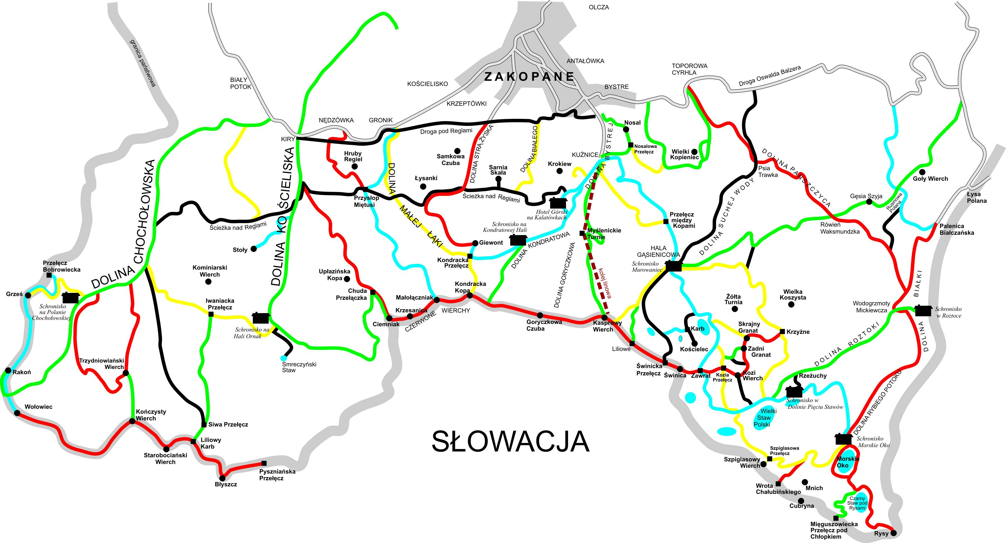 map-of-polish-tatra-mountains