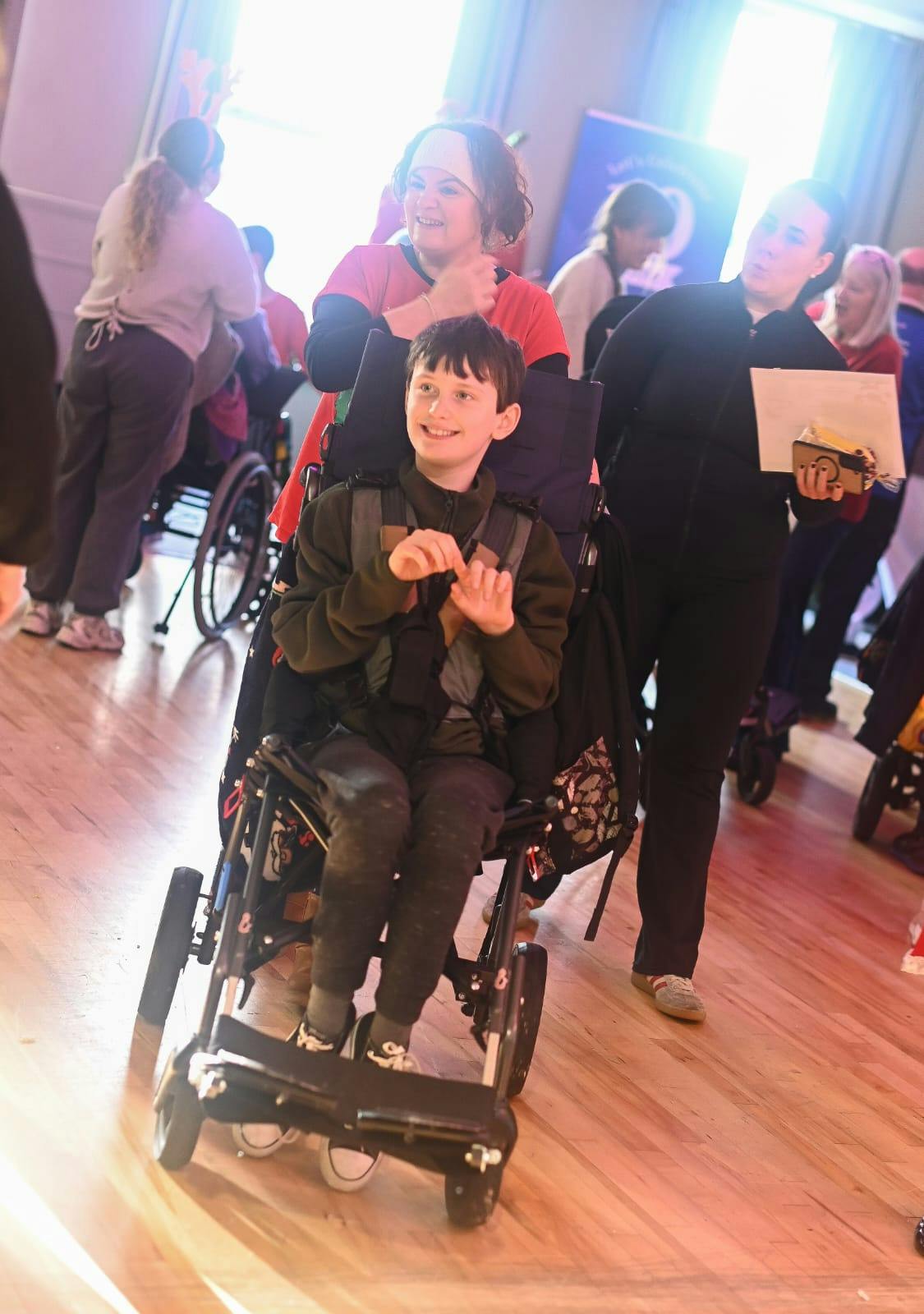 Students andstaff enjoying a festive Christmas party, kindly hosted by Zimmer Biomet