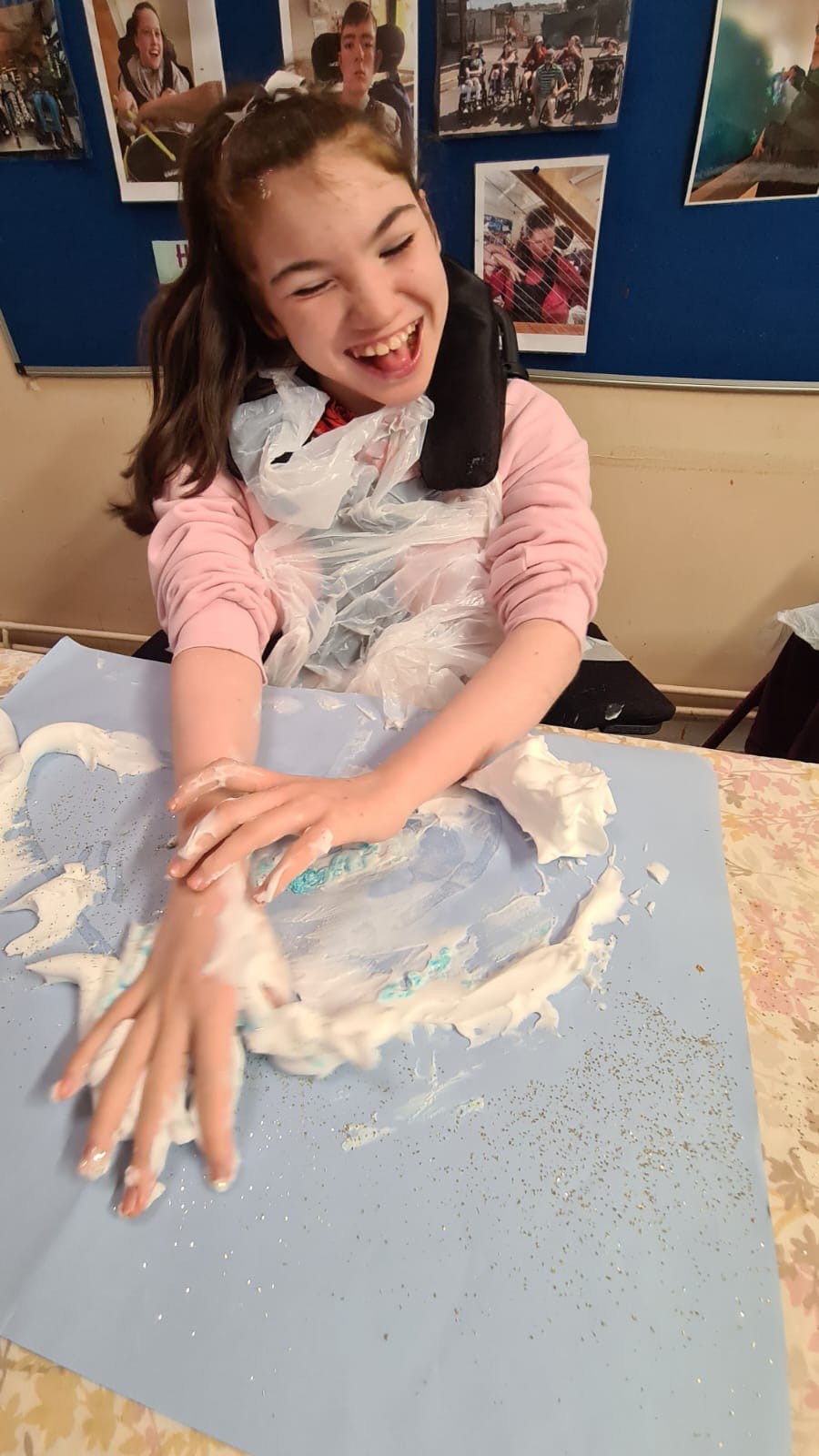 Rainbows pupils engaging in meaningful experiences through art, real-life activities and sensory exploration