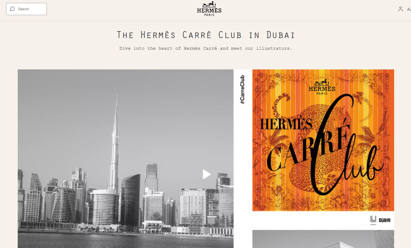 Hermes carre club page