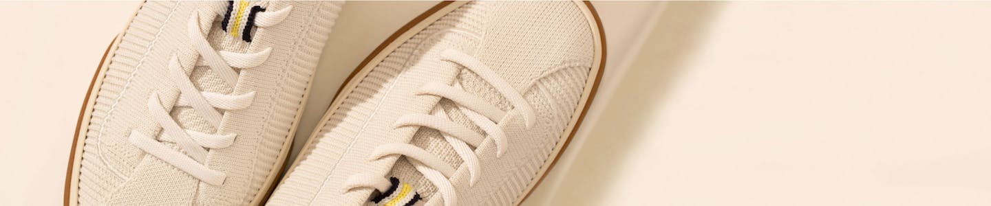 The Lace Up in Vanilla shown from the top.