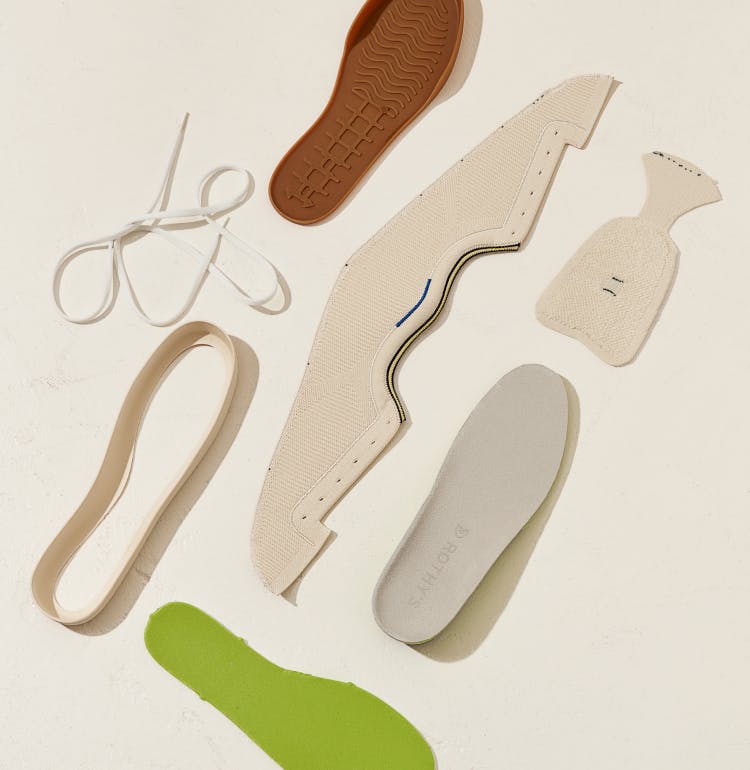 The deconstructed components of The Lace Up, shown from the top.