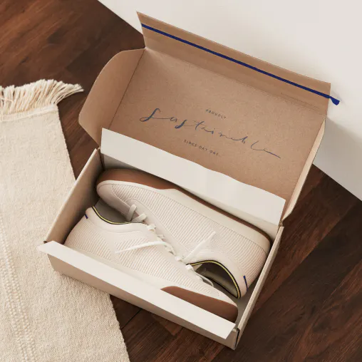 The Lace Up in Vanilla shown in the box from the top. 