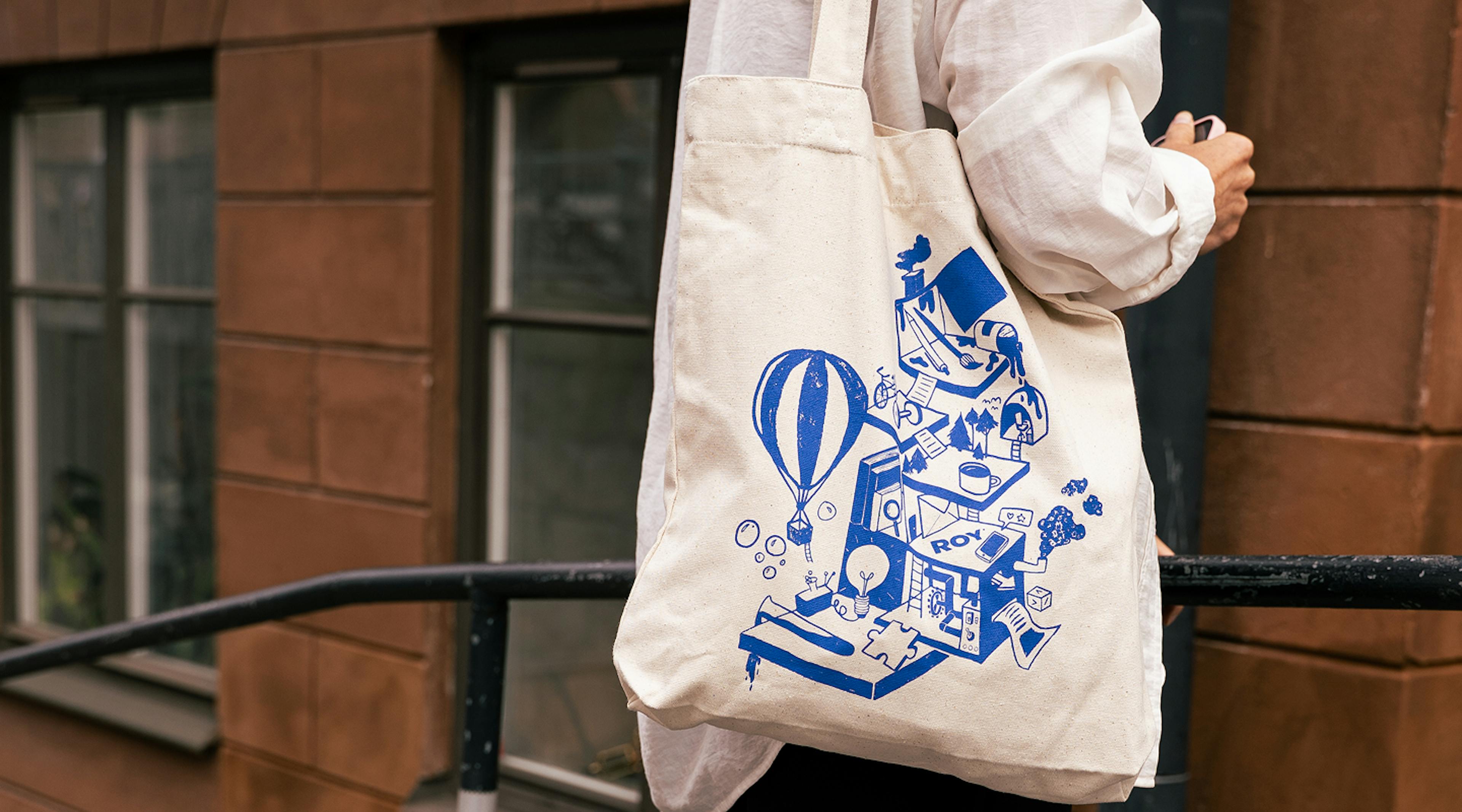 Totebag med royhuset på