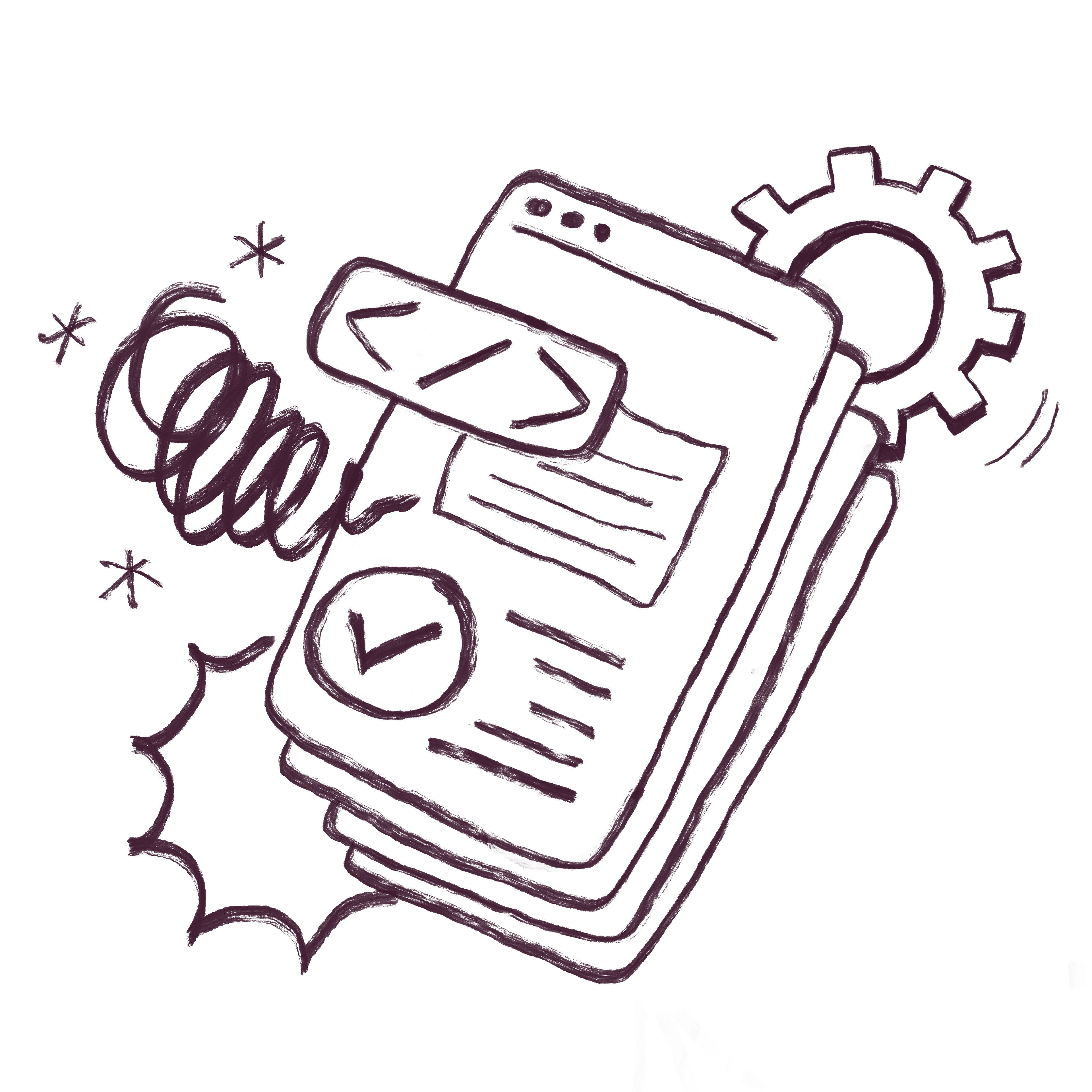 illustration för tech