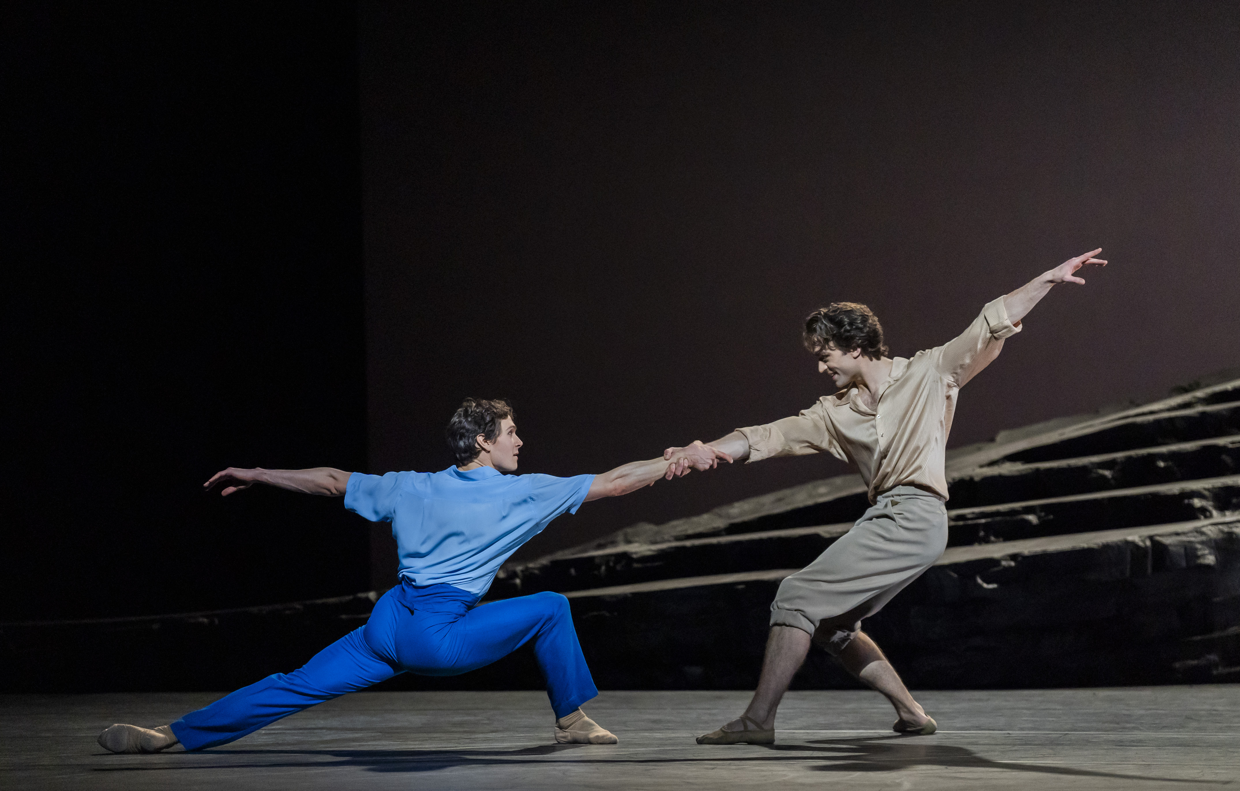 William Bracewell and Matthew Ball in Cathy Marston’s Against the Tide ©2025 Tristram Kenton (6 of 11)