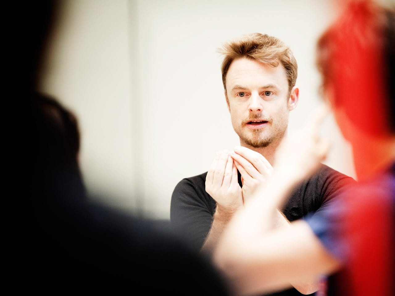 Christopher in rehearsals for Alice's Adventures in Wonderland 