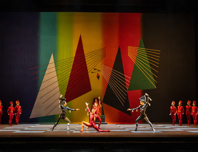 Royal Ballet School students in Checkmate by Ninette de Valois for the School’s 2026 Summer Performance. © The Royal Ballet School. Photographed by Photography by ASH (1 of 11)