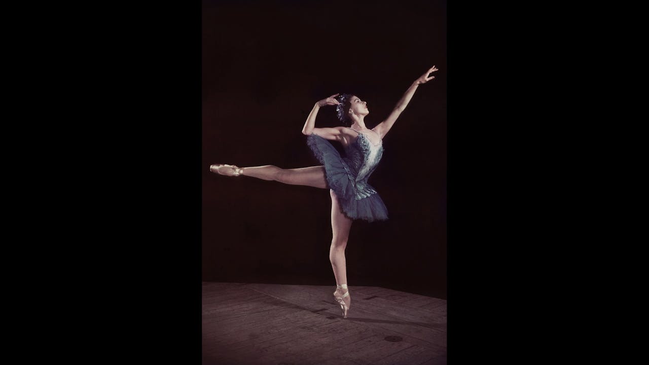 Dancer Rowena Jackson performs a ballet move