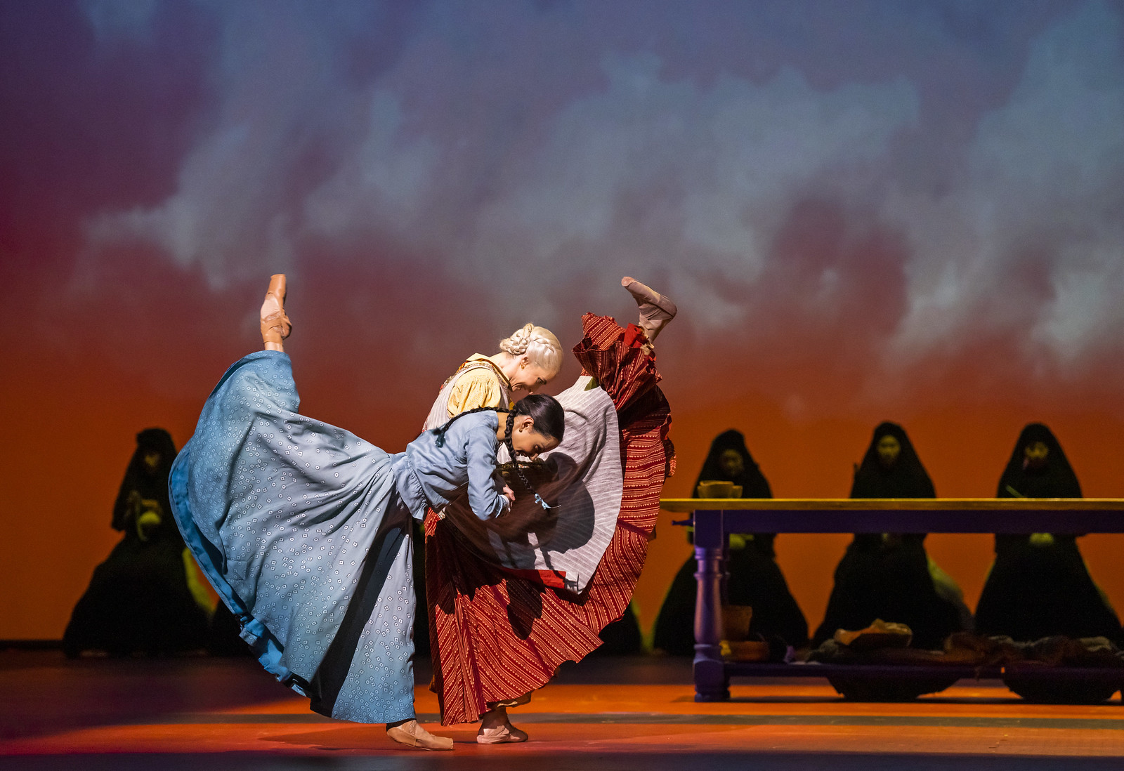 Francesca Hayward and Christina Arestis in Like Water For Chocolate.