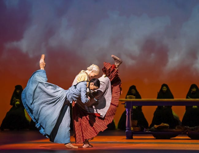 Francesca Hayward and Christina Arestis in Like Water For Chocolate.