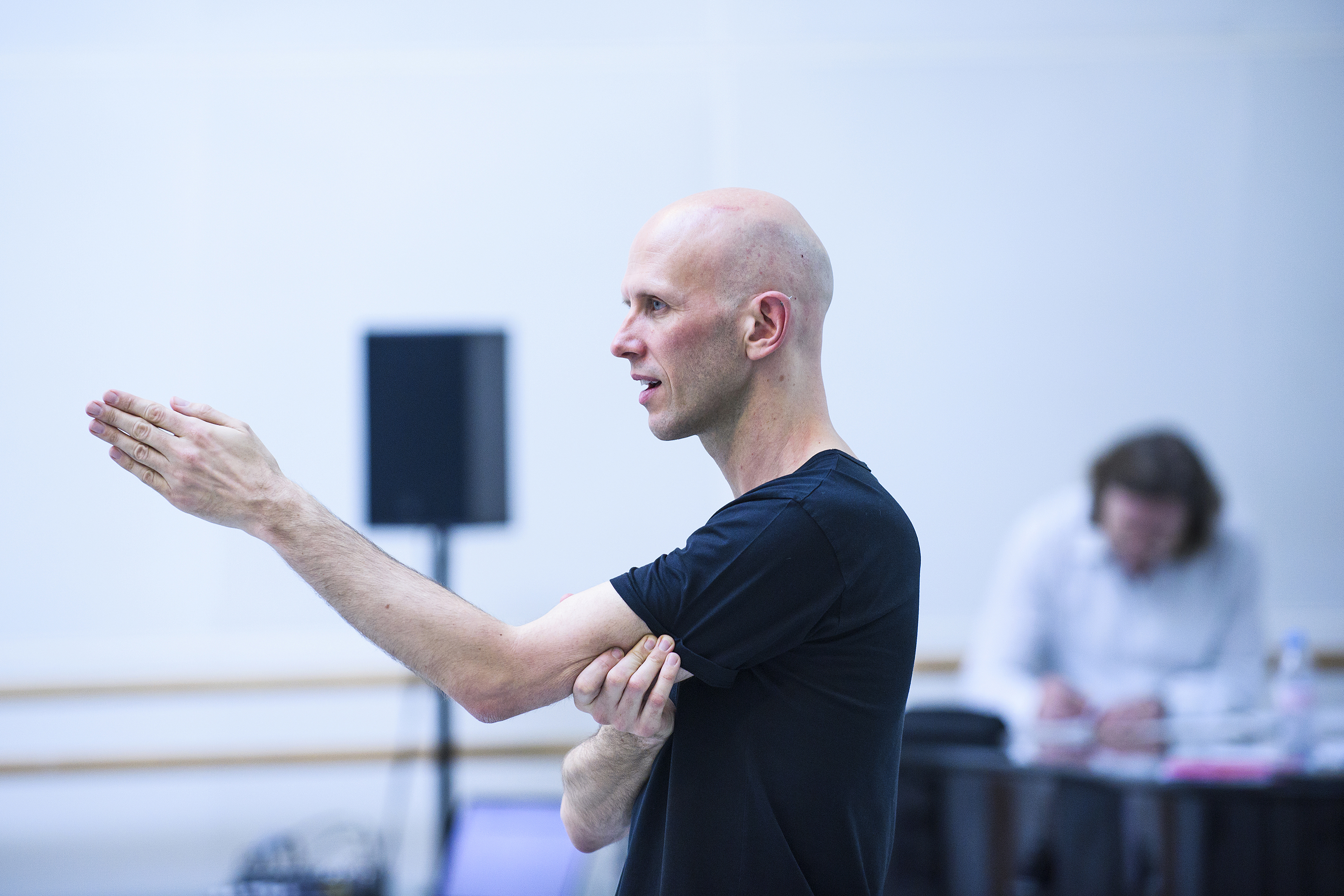 Wayne during a rehearsal for The Dante Project