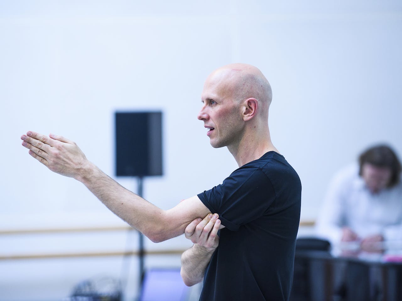 Wayne during a rehearsal for The Dante Project