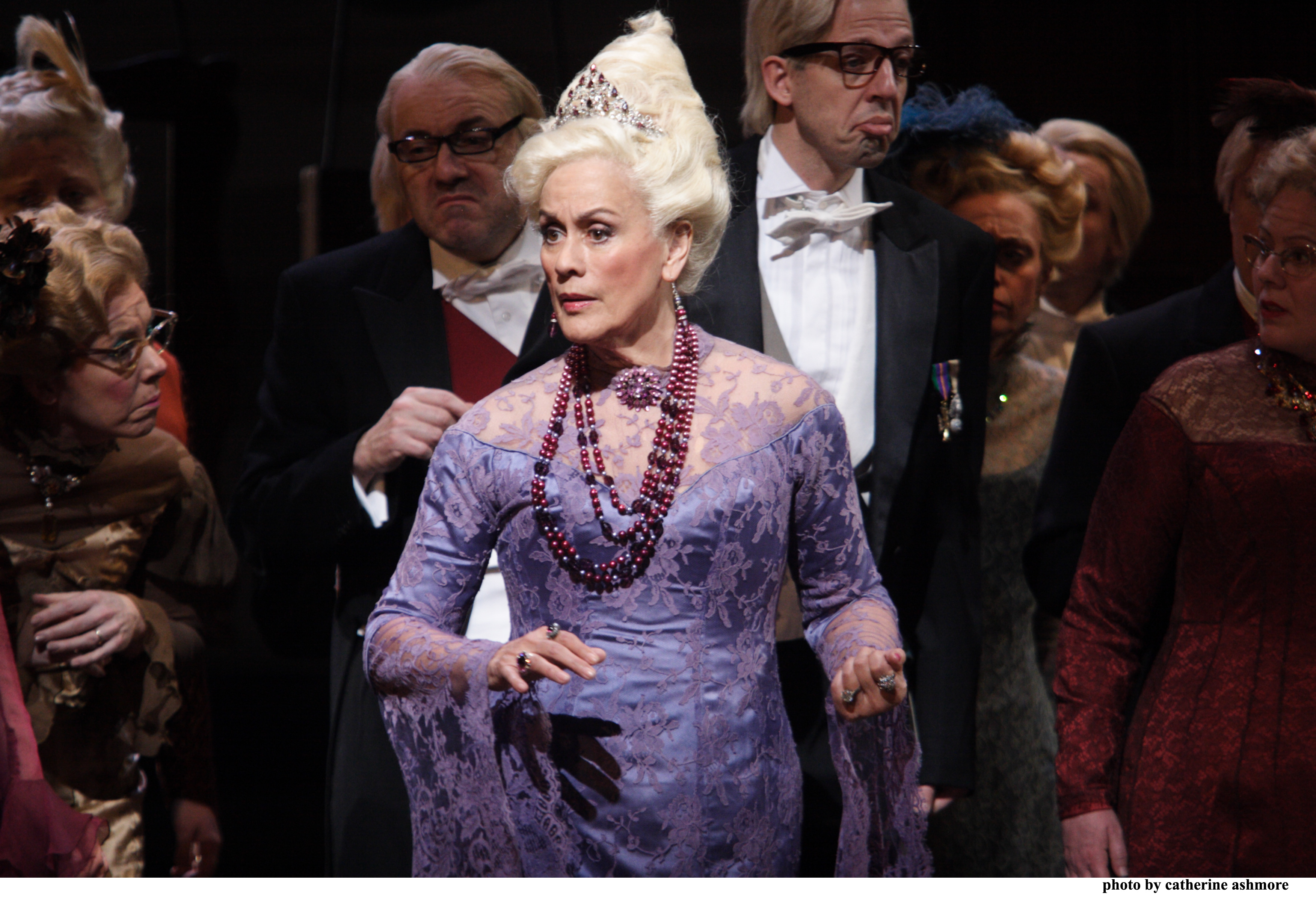 Kiri Te Kanawa as The Duchesse De Crakentorp in La fille du régiment, The Royal Opera, ©ROH/ Catherine Ashmore, 2014 (2 of 3)