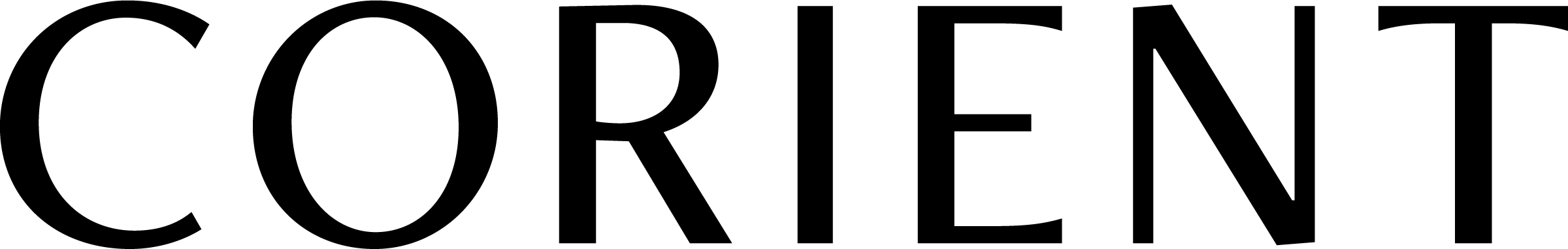 Corient logo in black font