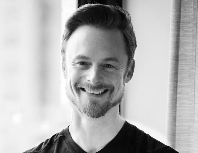 Black and white headshot of Christopher Wheeldon.
