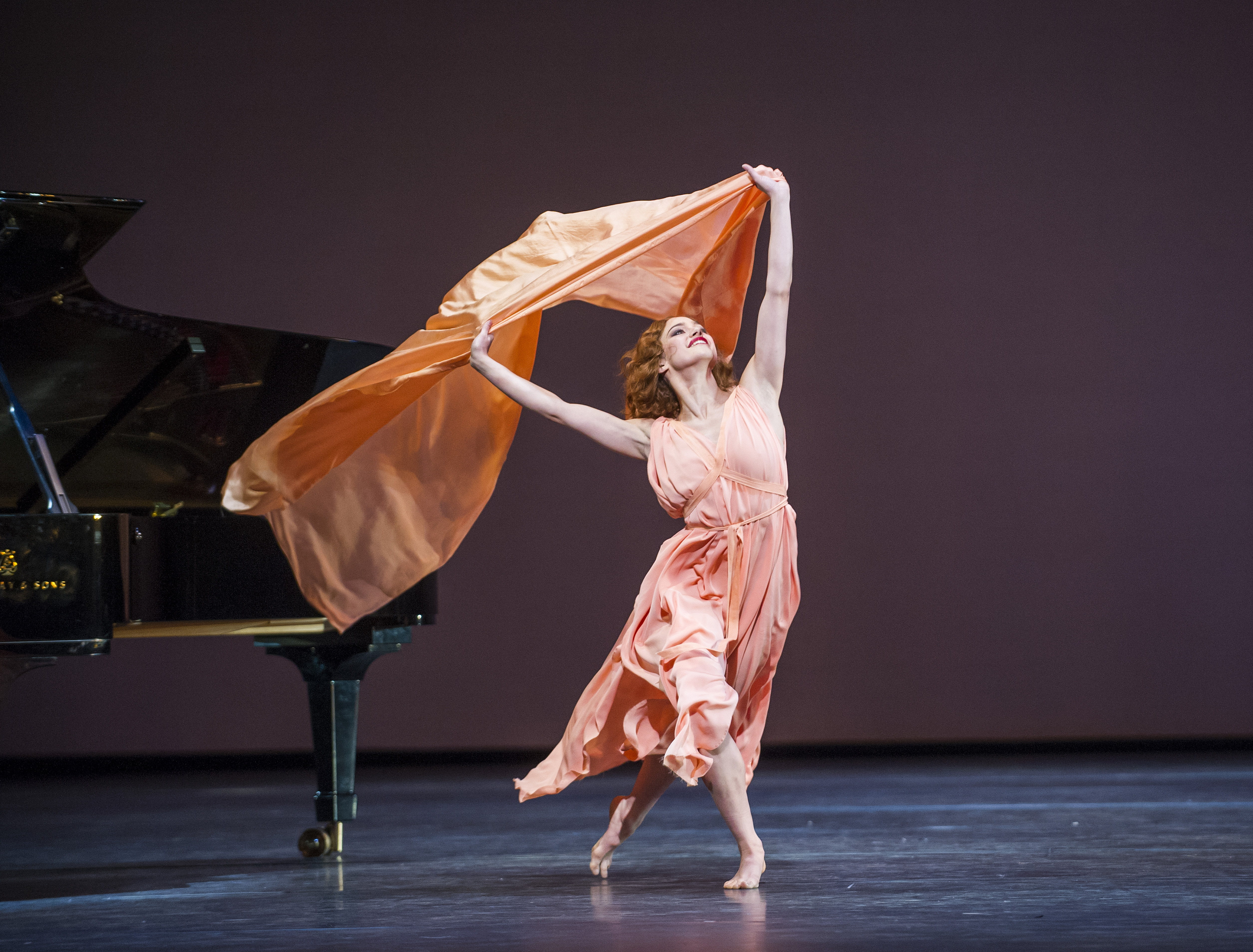 A dancer performs onstage in Ashton Mixed Bill.