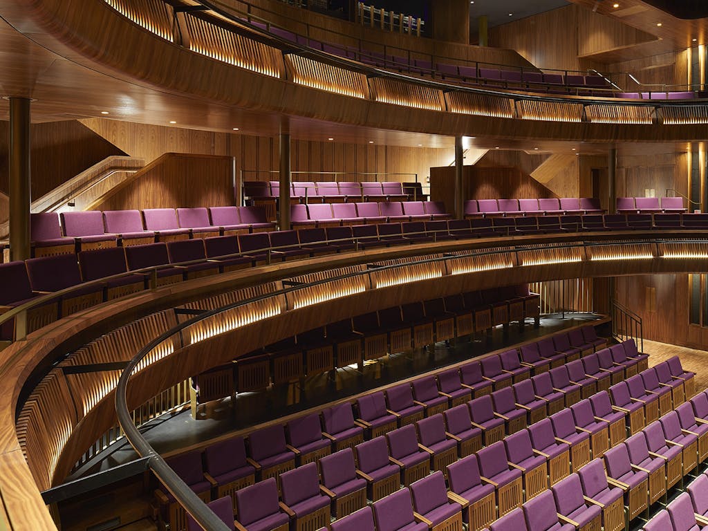The Linbury Theatre auditorium at the Royal Opera House.