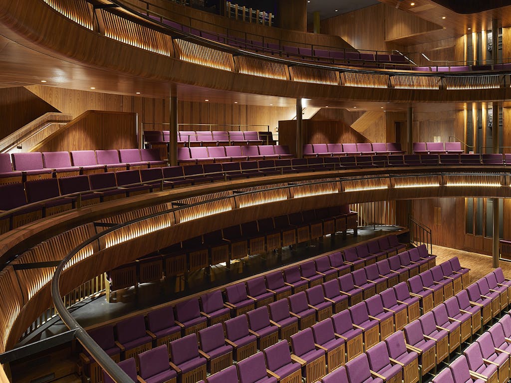 The Linbury Theatre auditorium at the Royal Opera House.