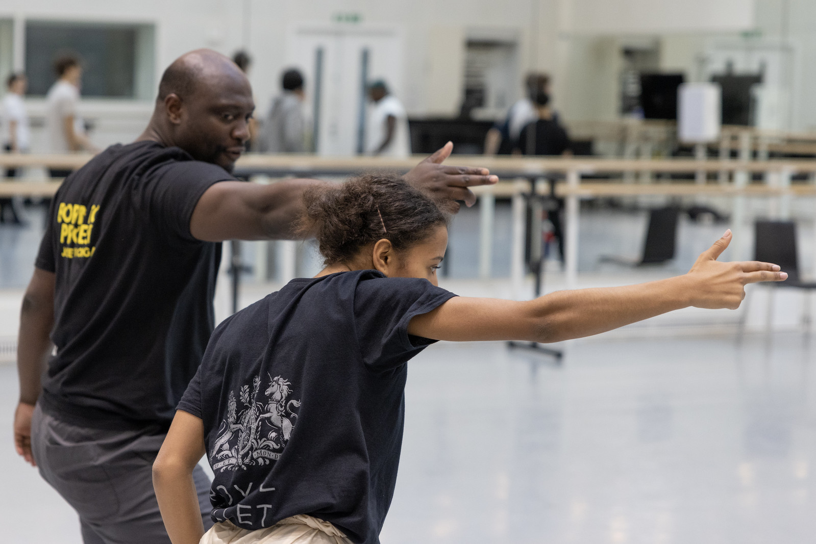 Joseph Toonga rehearses for See Us!! with Marianna Tsembenhoi