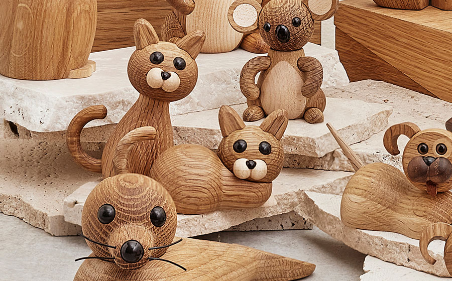 Spring Copenhagen – Gatto Curioso In Legno 'Brave' – Statuetta Artigianale Per Davanzale