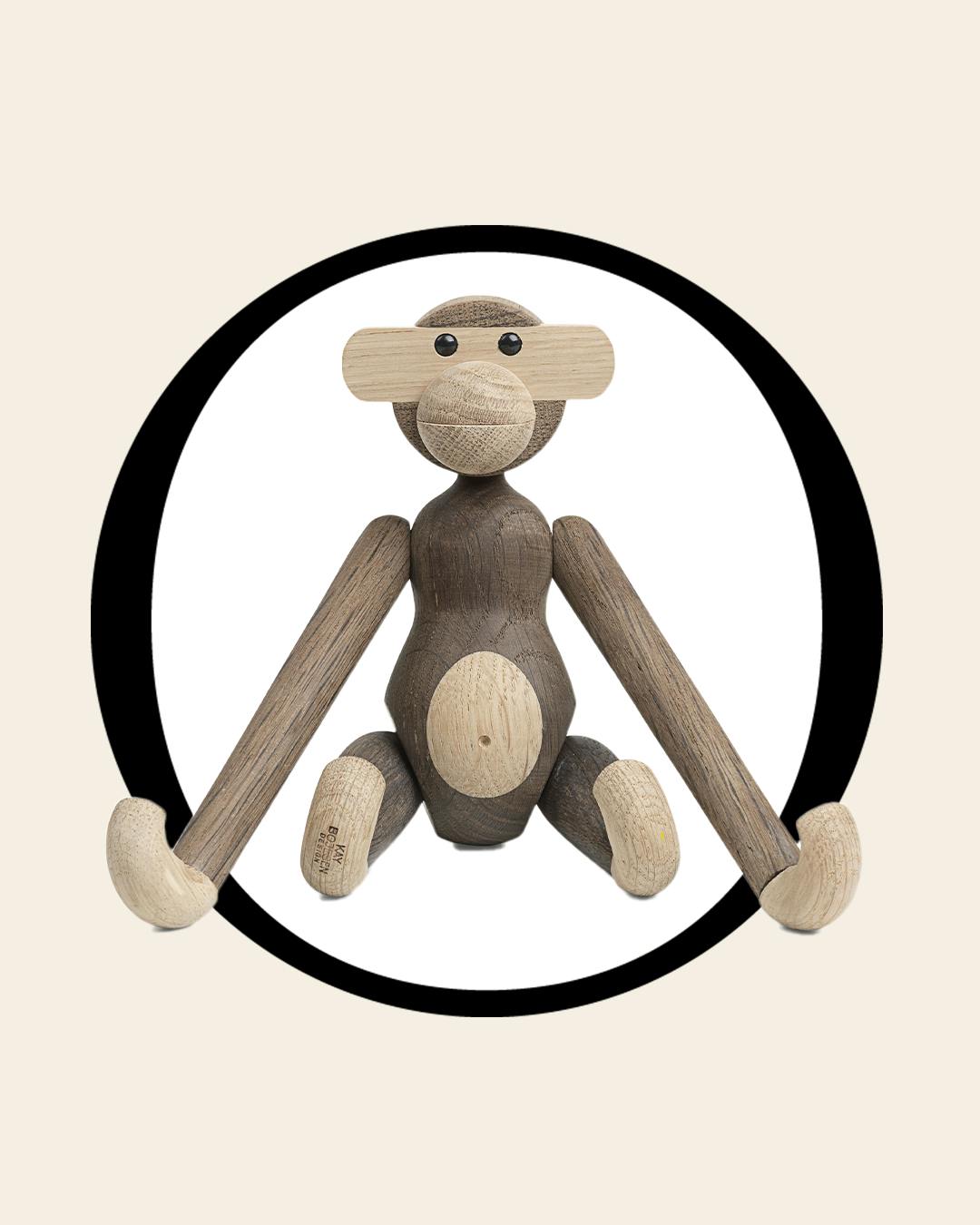 Kay Bojesen Monkey Small, Oak/Smoked Oak