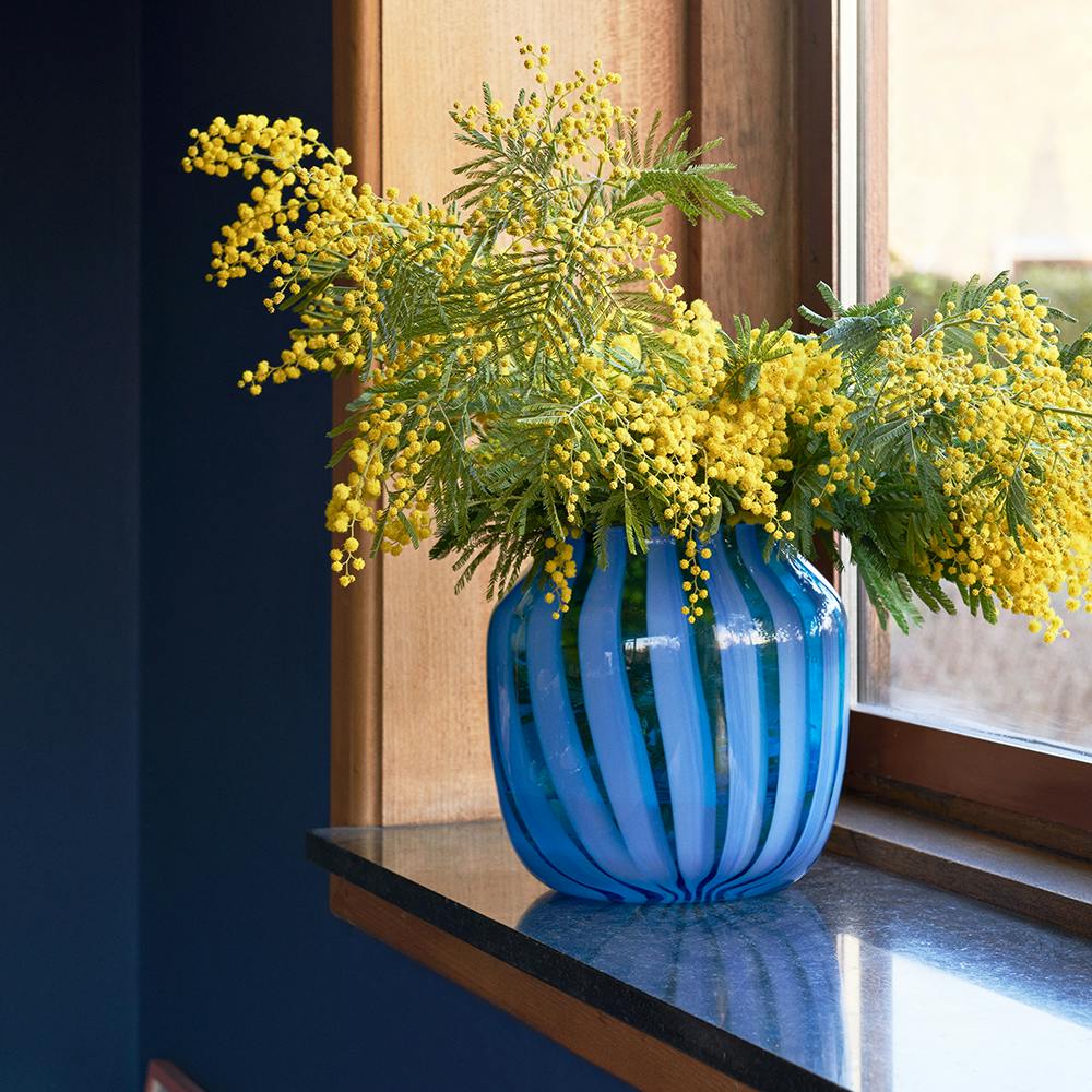 Juice Wide Vase, Lys Blå