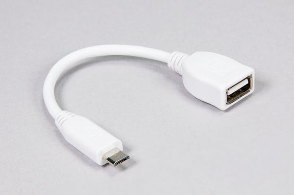 Buy a Micro USB/Male USB cable Raspberry Pi