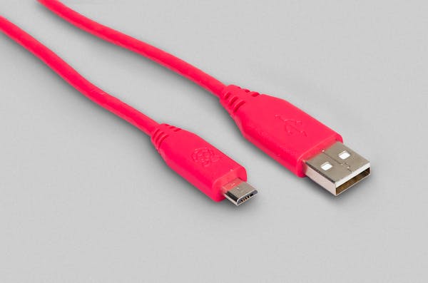 a USB A/Male to USB/Male cable – Raspberry Pi
