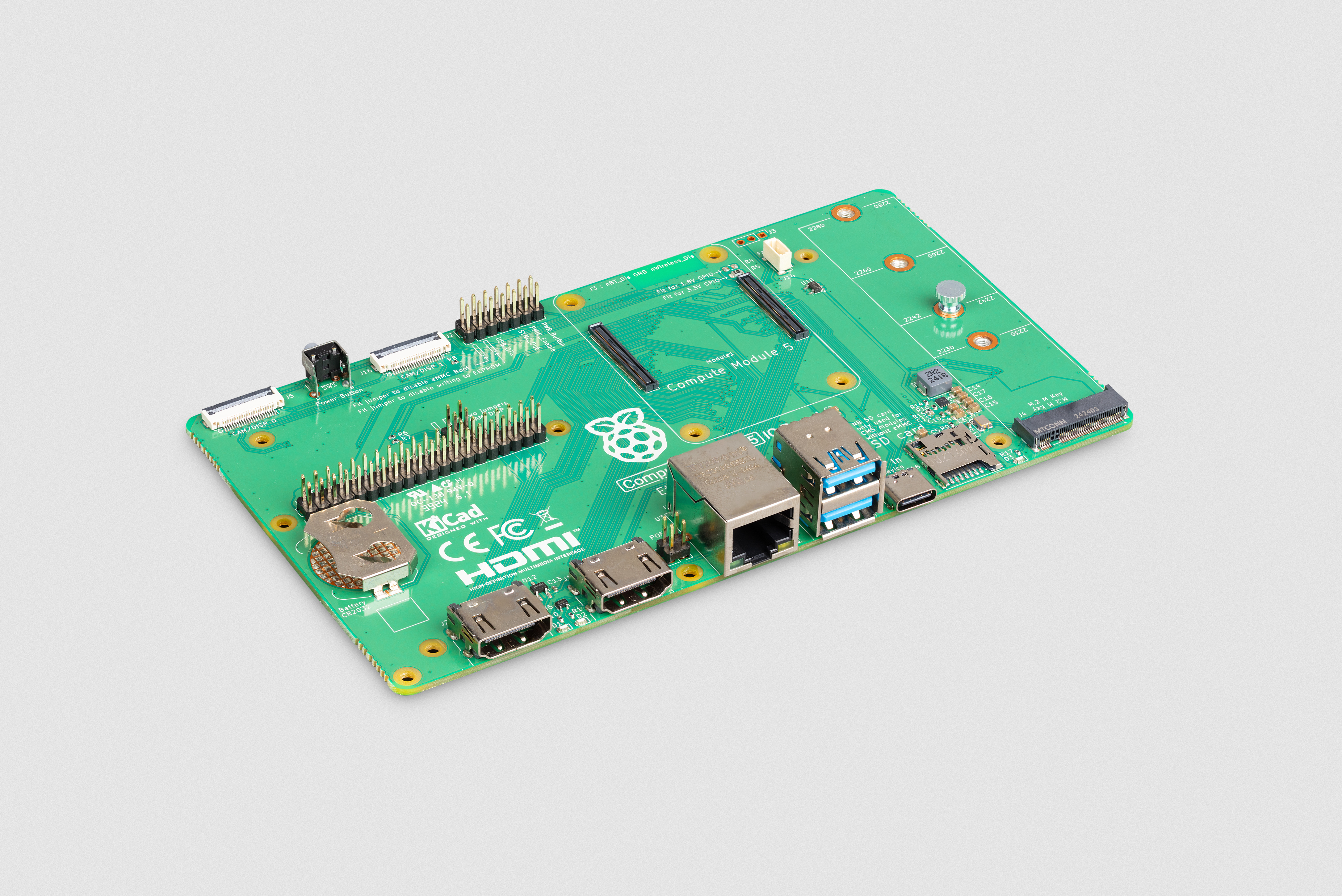 Raspberry Pi Compute Module 5, Wireless, 8GB RAM, 32GB eMMC