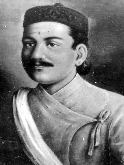 Portrait of Bhanubhakta Acharya, revered Nepali poet
