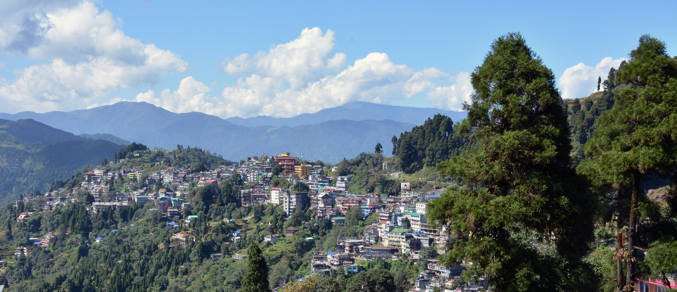Panoramic Splendour: Jorebunglow, Ghoom, and the Majestic Mountain Landscape as Viewed from Senchal Road