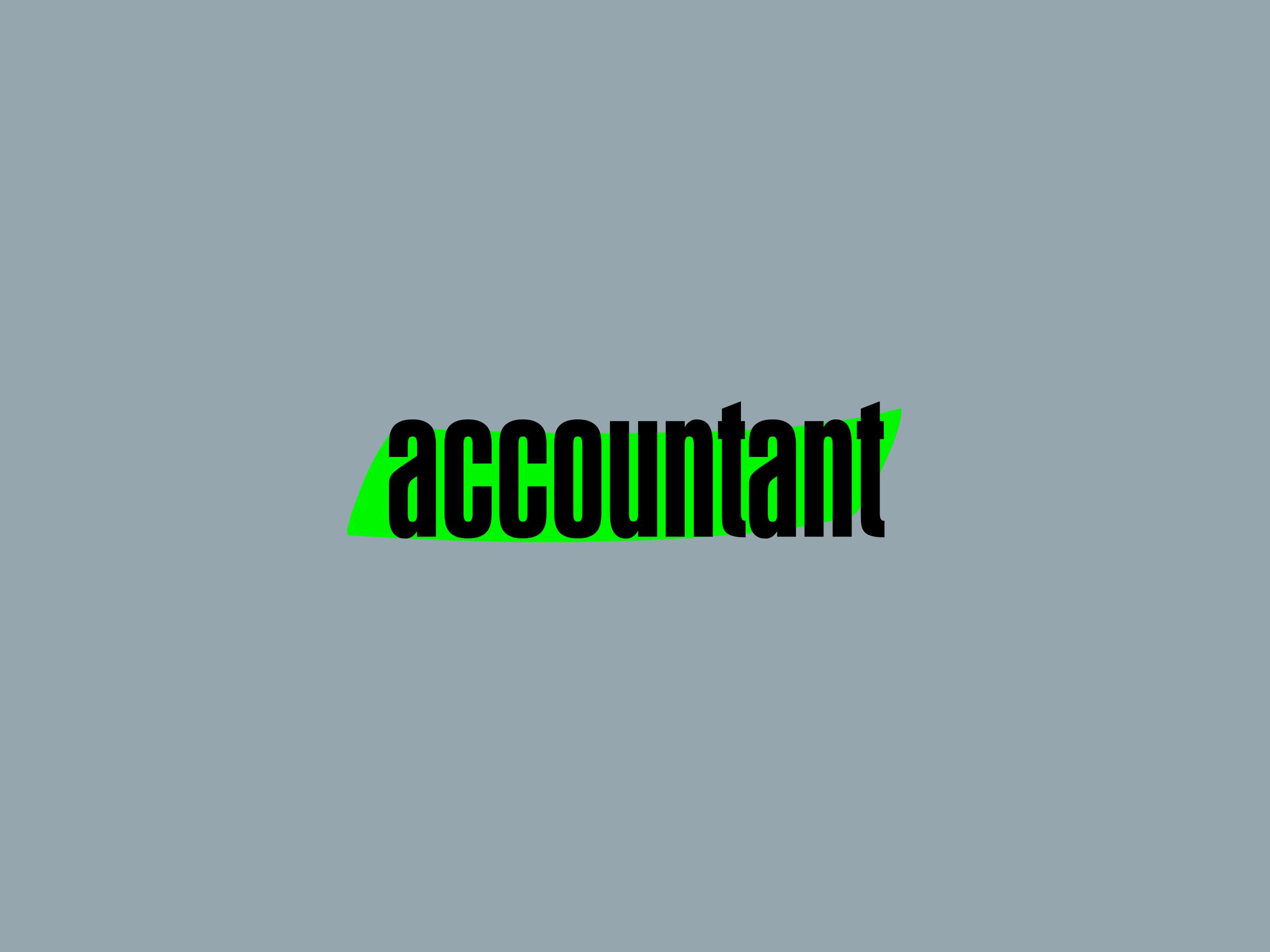 Het woord 'accountant' op een grijze achtergrond
