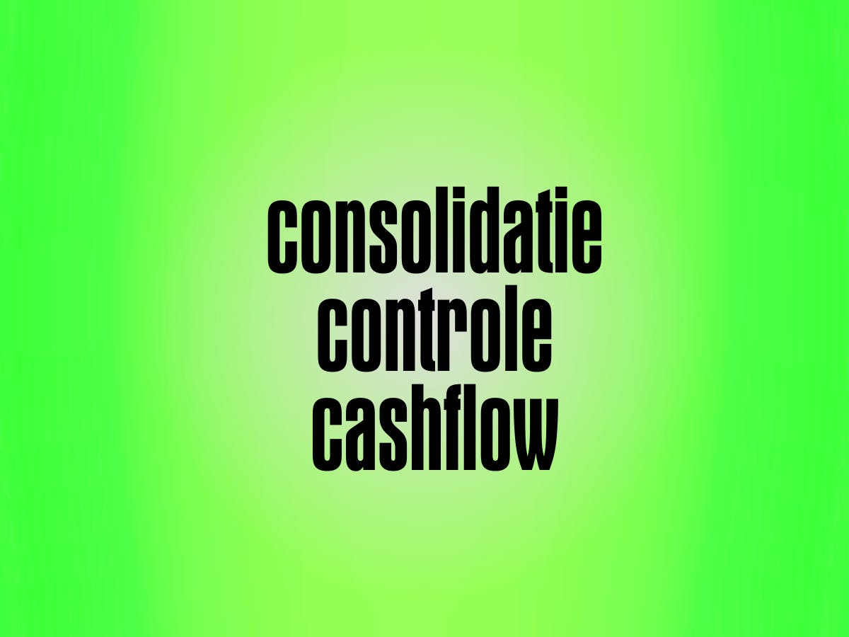 Consolidatie, controle, cashflow