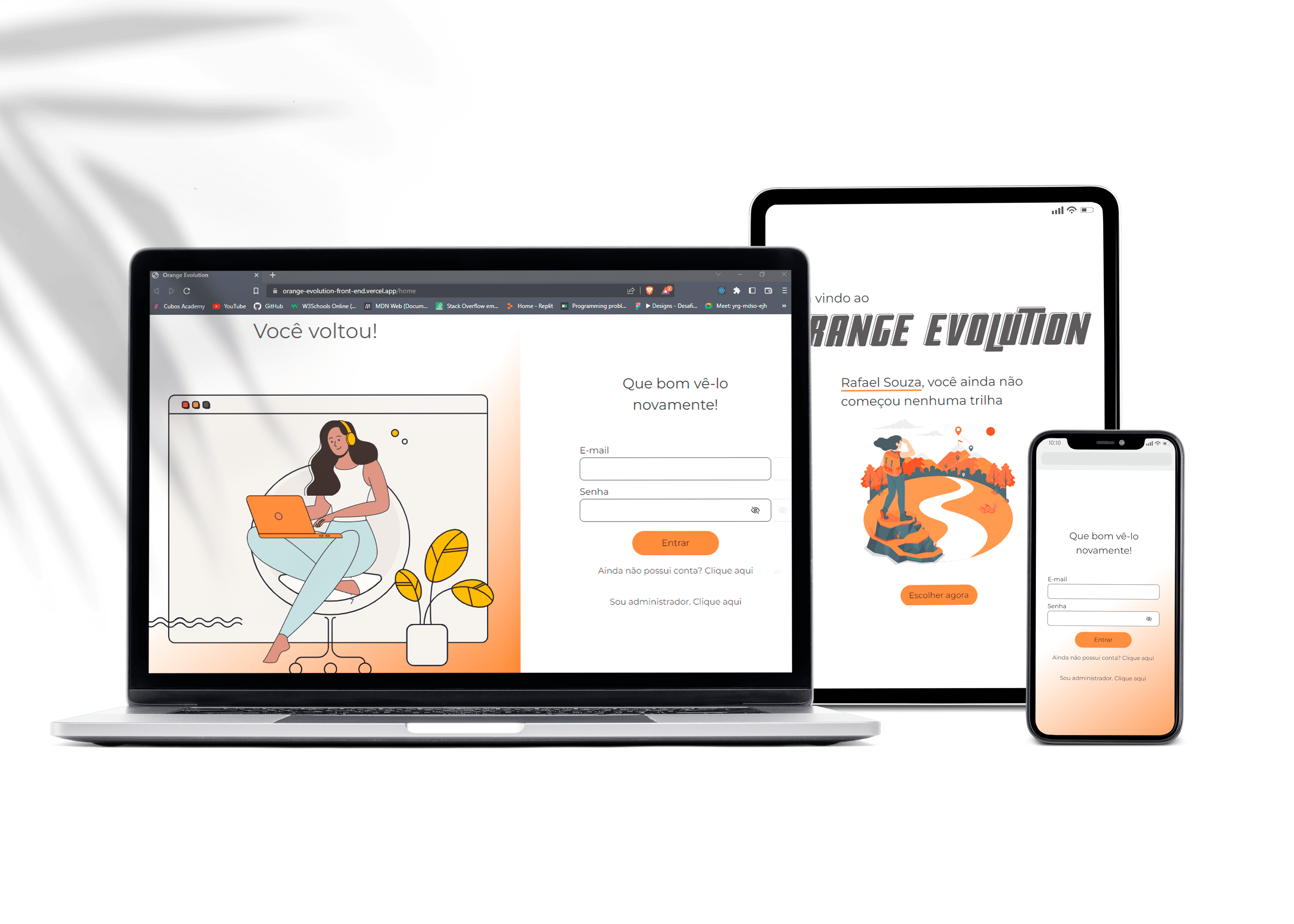 Imagem do Site ORANGE EVOLUTION