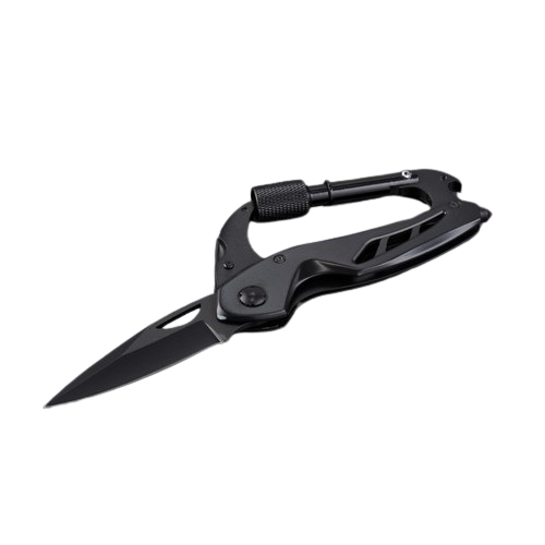 COUTEAU PLIABLE AVEC MOUSQUETON OPTIMA TITANIUM