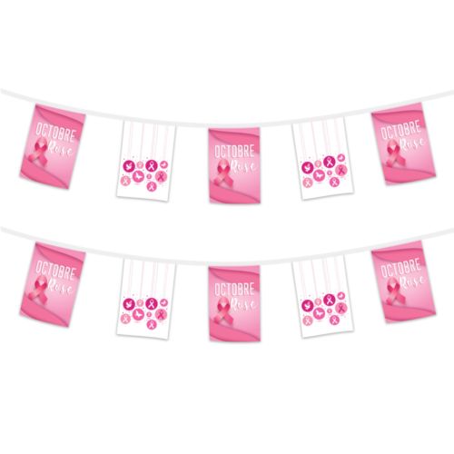 Set de 2 guirlandes Octobre rose