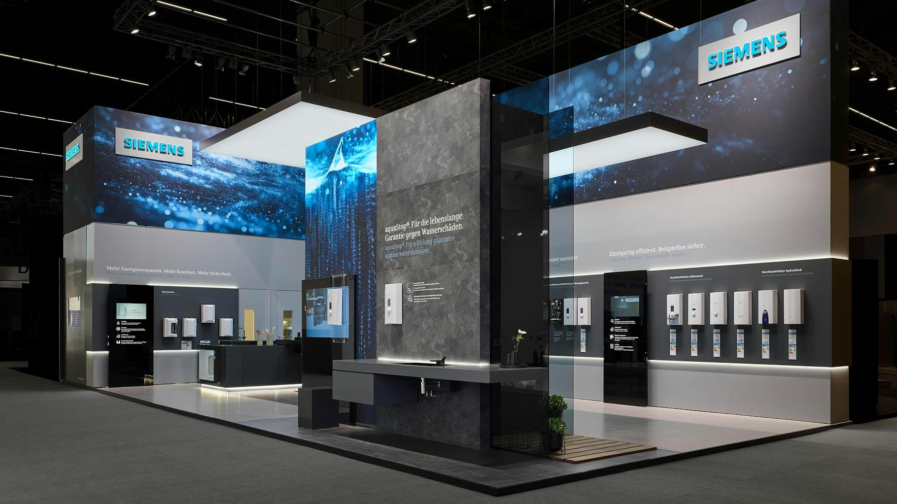 The trade fair design of the Bosch company.