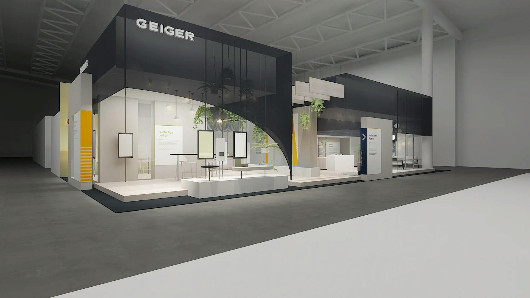Rendering of GEIGER exhibition stand