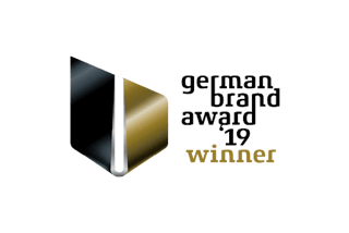 Die Grafik zeigt das Logo von dem German brand award winner 2019.