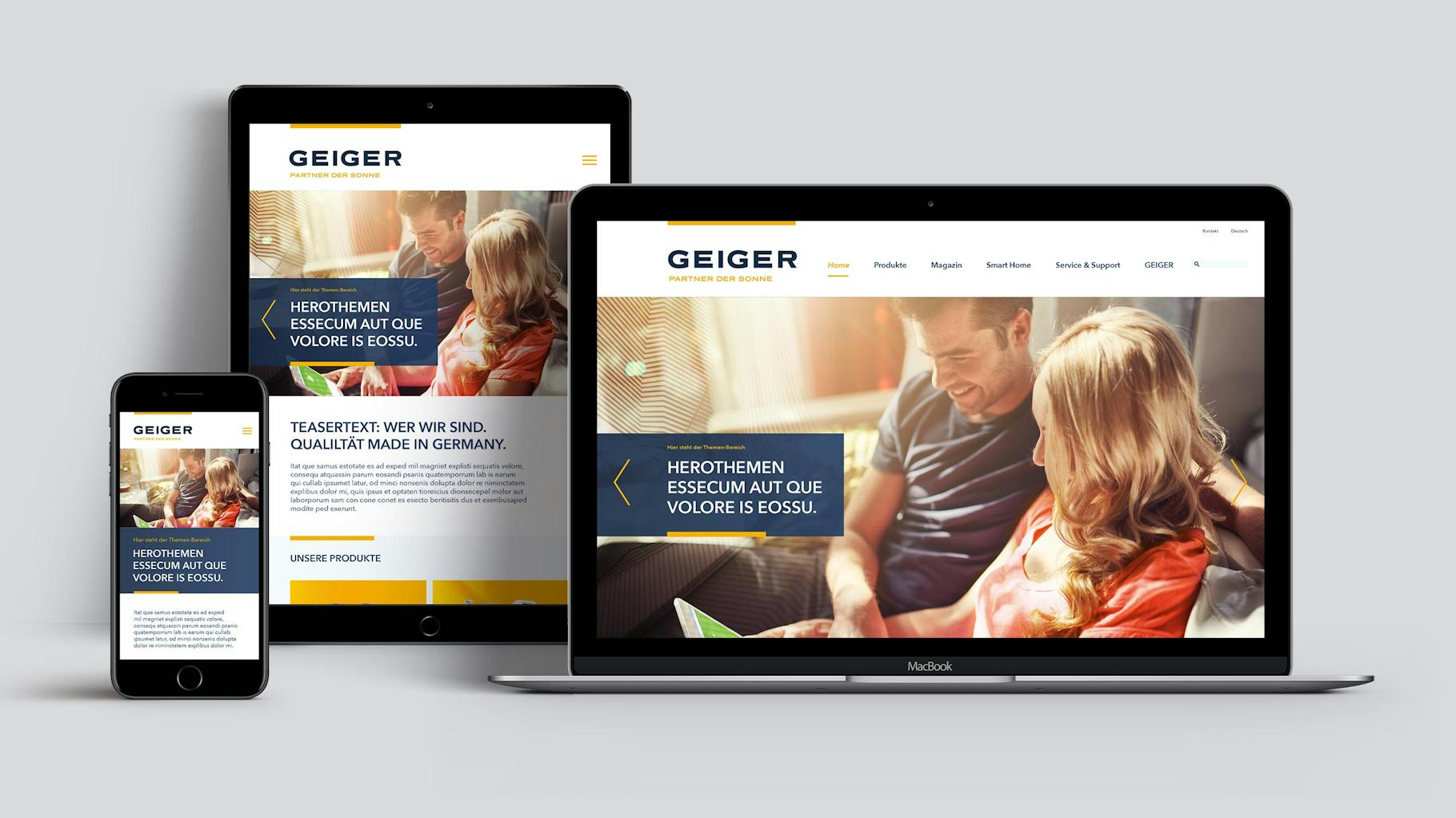 The responsive website of Geiger