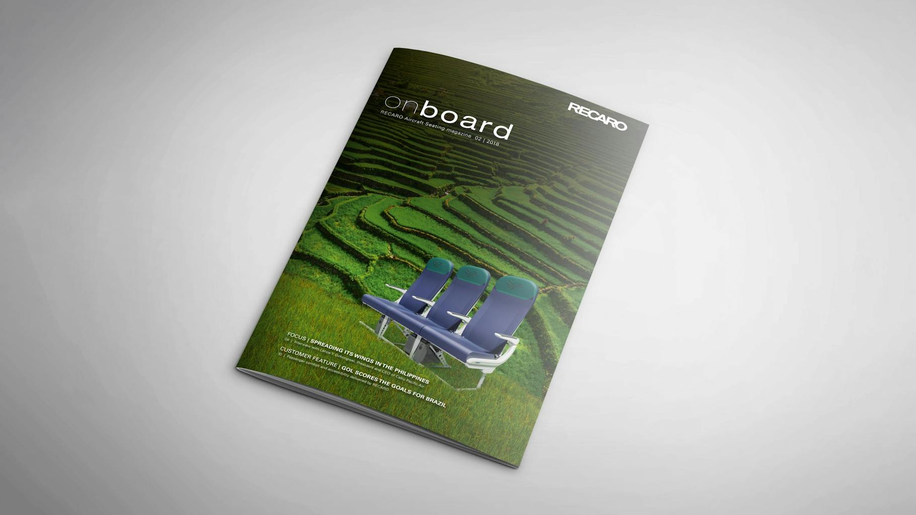 Eine Recaro-Broschüre zu dem Thema Kommunikationsdesign.