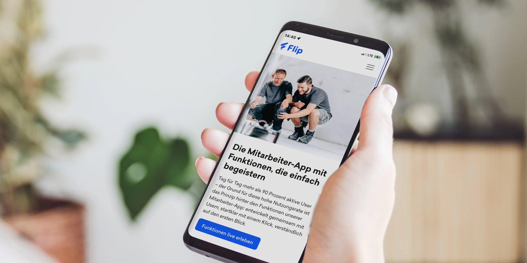 Flip App Website Entwicklung