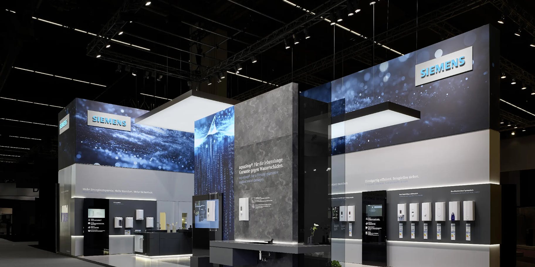 The trade fair design of the Bosch company.